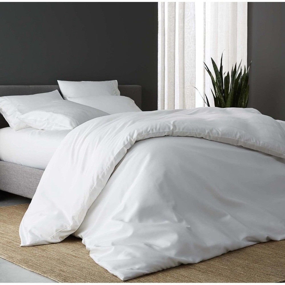 DOZ Duvet Cover Set, 100% Viscose Derived from Bamboo, Organically Grown, Snow